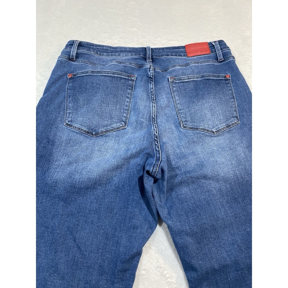 Judy Blue Mid Rise Plaid Print Cuff Boyfriend 20W Jeans 88877 - Picture 8 of 11